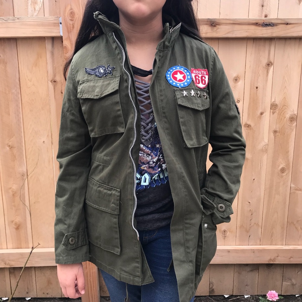 New Monarda Patchwork Utility Jacket Medium - image 2